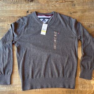 Tommy Hilfiger Men's Charcoal V-Neck Sweater